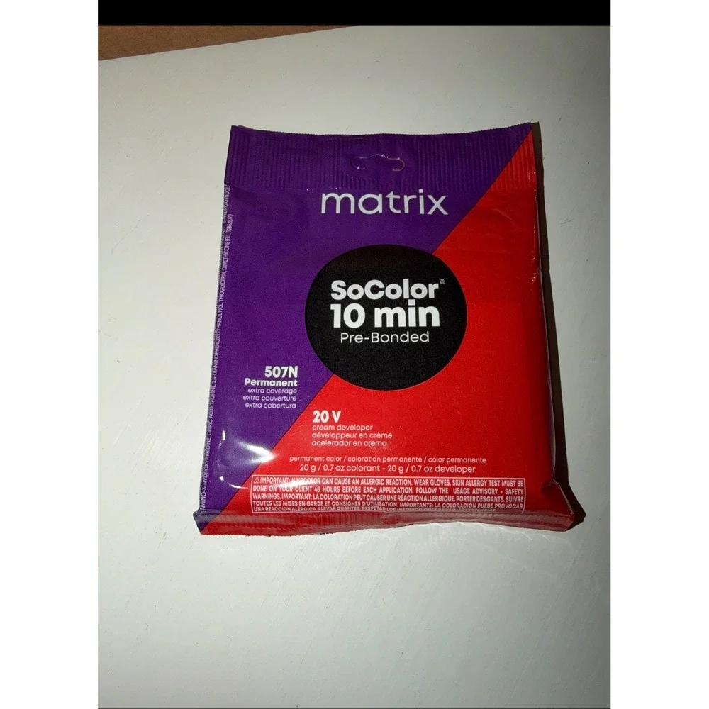 Matrix SoColor 10 Min Pre-Bonded Permanent‎ Hair Color 507N 20V Developer